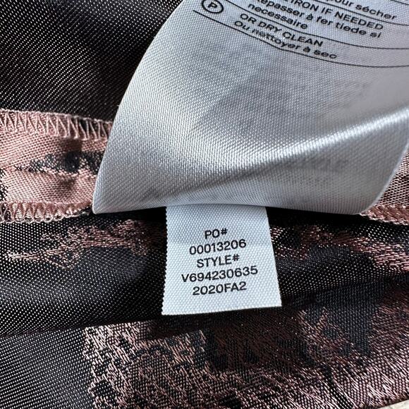 Vince Iris Floral Jacquard Twist Knot Midi Skirt Brown Women's Size 10 NWT NEW - Picture 10 of 12